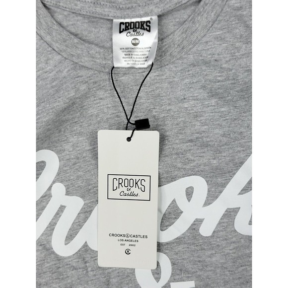 Crooks & Castles T Shirt Medium Size / Gray Color /Short Sleeve With Graphic Tee - Picture 4 of 4